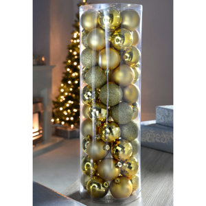 The Seasonal Aisle 50 Piece Shatterproof Ball Ornament Set & Reviews ...